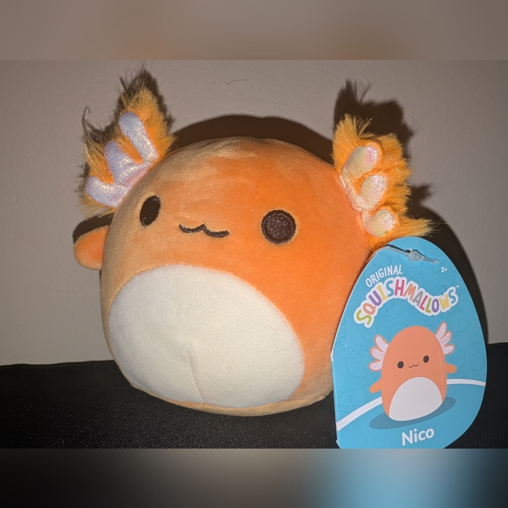 NWT Squishmallows 5" Nico The Orange Axolotl
